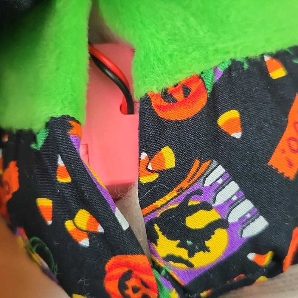 Animated Halloween Decor Green Witch Plush